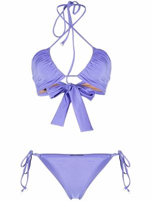 Noire Swimwear reverse triangle cup bikini set - Purple