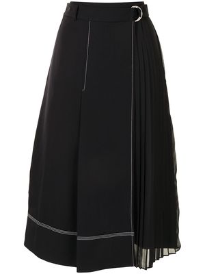 Jonathan Simkhai A-line wrap skirt - Black