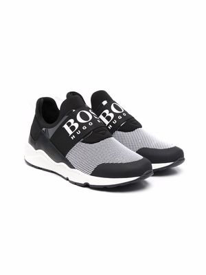 BOSS Kidswear logo slip-on sneakers - Black