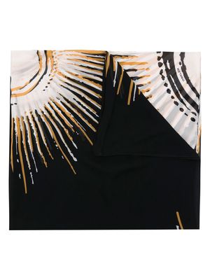 Osklen abstract-print light scarf - Black