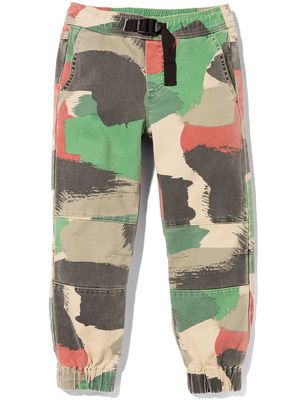 Stella McCartney Kids TEEN camouflage buckle-fastening jeans - Green