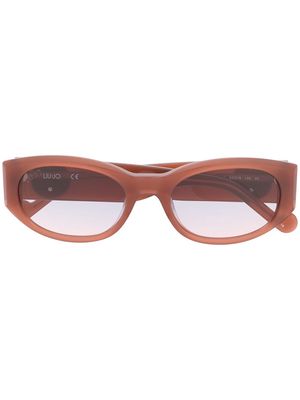 LIU JO slim oval eye frame sunglasses - Pink