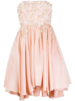Parlor embellished strapless dress - Pink