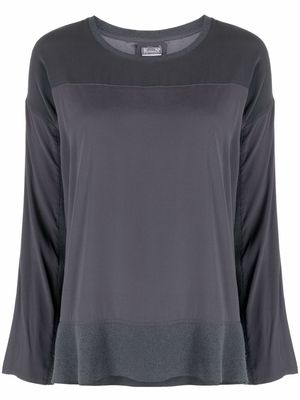 Kristensen Du Nord colour-block long-sleeve T-shirt - Grey
