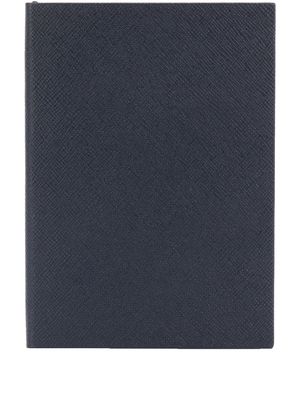 Smythson Soho logo-print notebook - Blue