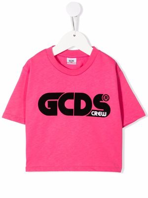 Gcds Kids logo-print T-shirt - Pink
