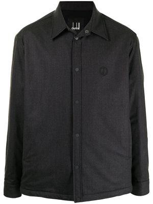 Dunhill embroidered logo shirt jacket - Grey