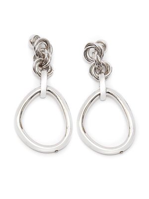 JW Anderson oversized link chain earrings - Silver