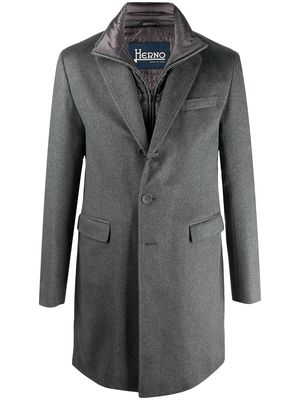 Herno single-breasted layered coat - Grey