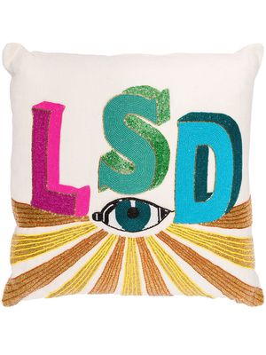 Jonathan Adler beaded LSD 20" pillow - Neutrals