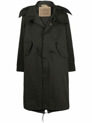 Ten C oversized hooded coat - Green