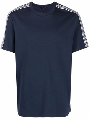 Michael Kors striped logo-print T-shirt - Blue