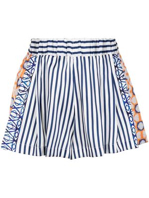 Silvia Tcherassi Eden stripe panelled shorts - Multicolour