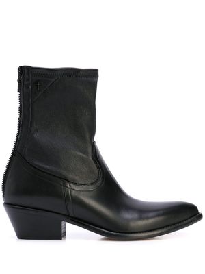 RtA ankle zipped boots - Black
