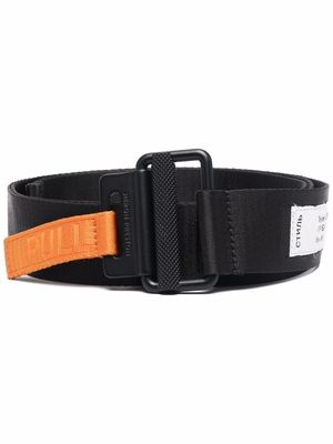 Heron Preston Tape logo patch-detail belt - Black