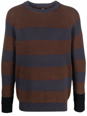 PS Paul Smith striped-knit jumper - Brown