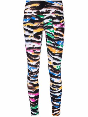 R13 zebra-print stretch leggings - Black