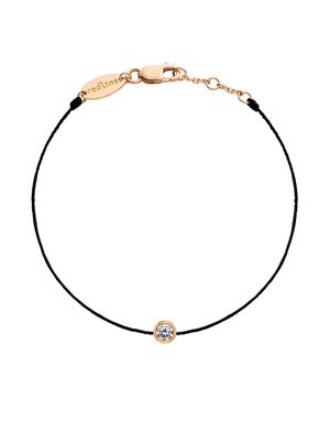 Redline 18kt rose gold Pure diamond string bracelet - Black