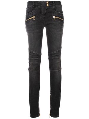Balmain skinny biker jeans - Black