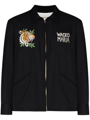 Wacko Maria x Tim Lehi Vietnam tiger-embroidered shirt jacket - Black