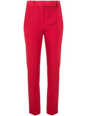 Paule Ka straight-leg crepe trousers - Red