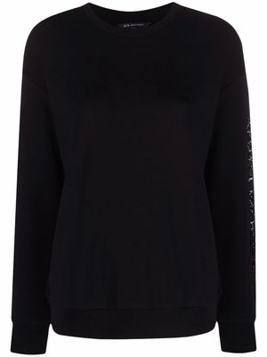 Armani Exchange logo-sleeve sweatshirt - Black