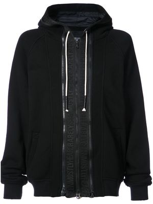 Mostly Heard Rarely Seen zip front hoodie - Black