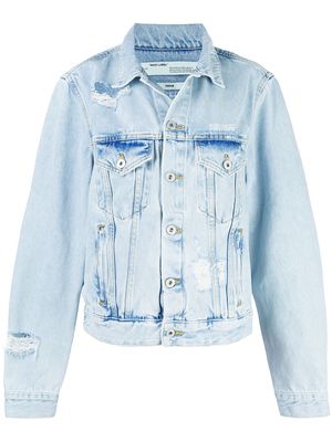 Off-White embroidered denim jacket - Blue