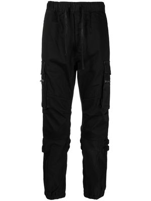 izzue straight-leg utility trousers - Black