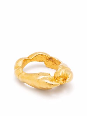 CONCEPTO claw brass ring - Gold