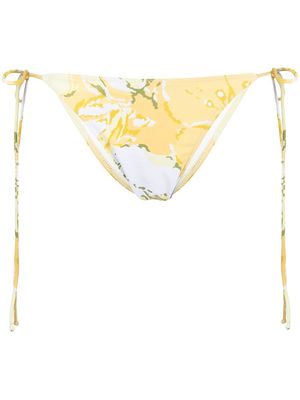 Faithfull the Brand Nomi floral-print bikini bottoms - Yellow
