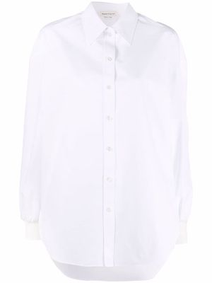 Alexander McQueen long-sleeved cotton shirt - White