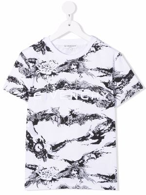 Givenchy Kids abstract-print cotton T-Shirt - White