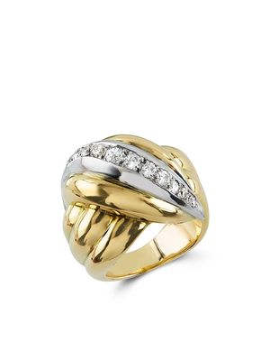 Van Cleef & Arpels Pre-Owned 1941 - 1960 18kt yellow and white gold diamond ring