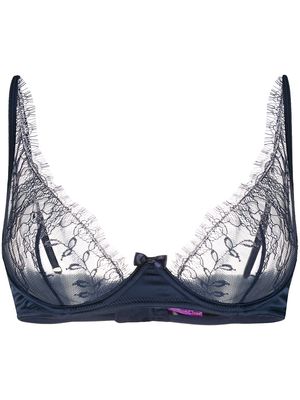 Maison Close lace cup underwired bra - Blue