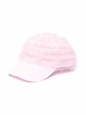 Monnalisa ruffled baseball cap - Pink