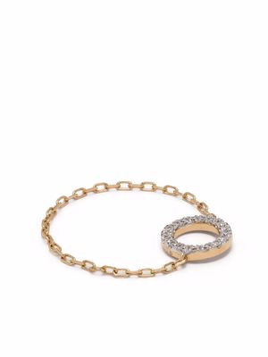 Djula 18kt yellow gold circle chain diamond ring