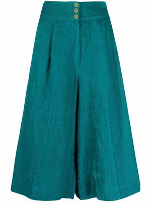 Forte Forte cropped wide-leg trousers - Blue