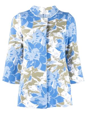 Charlott floral intarsia cardigan - Blue