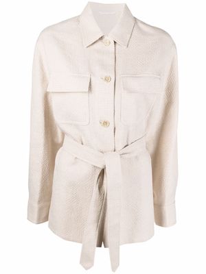 Filippa K Emmy linen shirt jacket - Neutrals