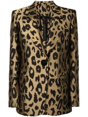Petar Petrov Justin tailored leopard print jacket - Gold