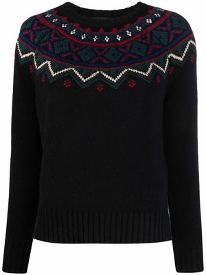 Lauren Ralph Lauren intarsia-knit crew-neck jumper - Black