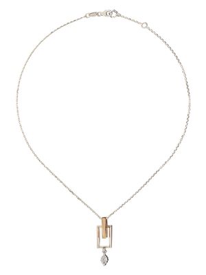 Yeprem 18kt white and rose gold diamond pendant necklace - WHITE GOLD