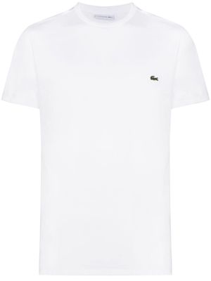 Lacoste logo-embroidered crew-neck T-shirt - White