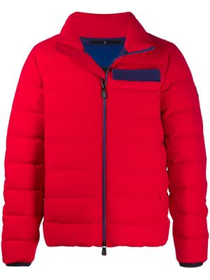 Moncler Grenoble contrasting tape down jacket - Red