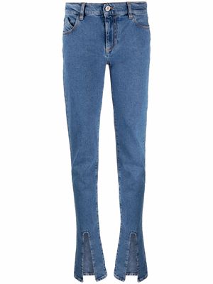 The Attico open-front cuff jeans - Blue