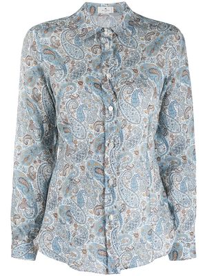 ETRO paisley-print long-sleeve shirt - Blue