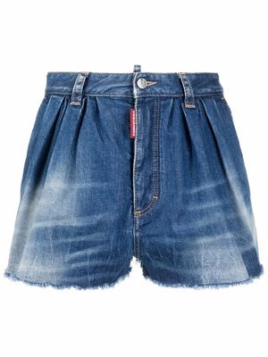 Dsquared2 raw-cut denim shorts - Blue