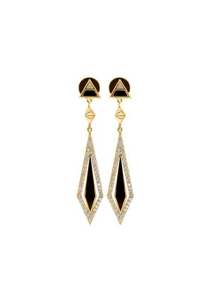 Alessa 18kt yellow gold diamond Arrow drop earrings