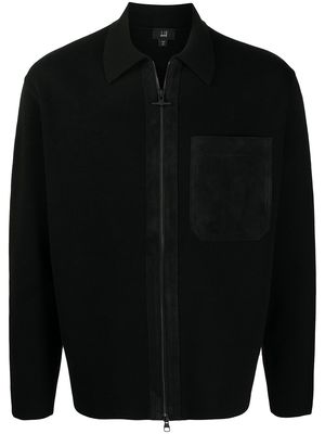 Dunhill zip-up merino wool cardigan - Black